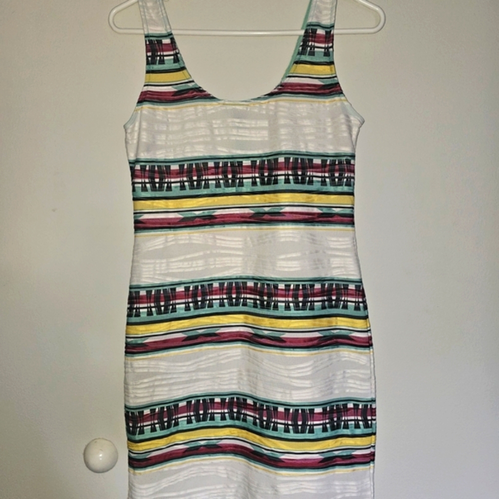Love Ari Striped Multicolor Sleeveless Bodycon Dress Sz M
